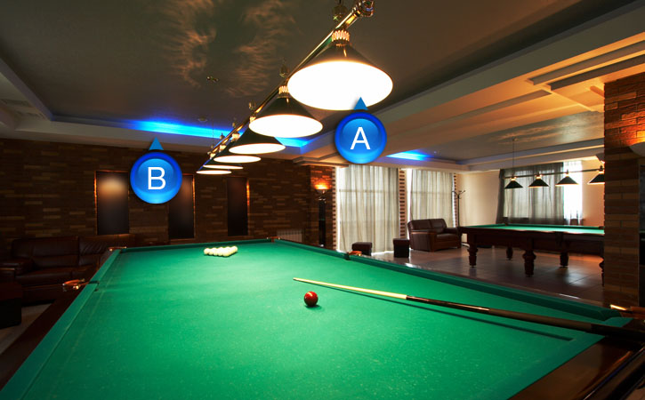 LED Lighting for Billiards Room